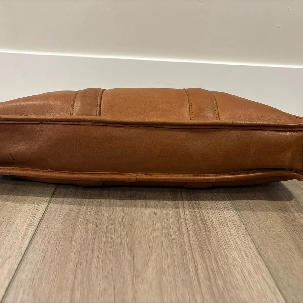 Vtg Coach Leather Embassy Briefcase Purse Handbag British Tan Brown Made in USA